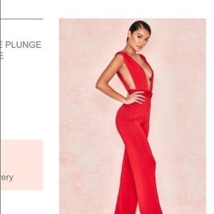 House of Cb red jumpsuit